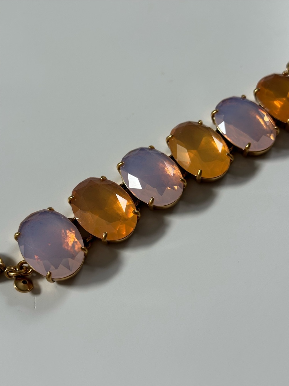 J.Crew Pink and Peach Oversized Gem Bracelet - NWT - Picture 3 of 5